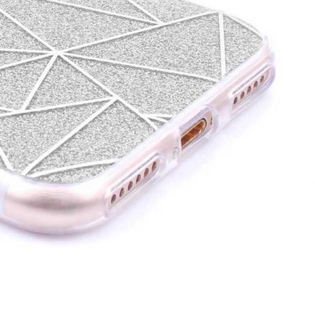 Achat Coque TPU paillettes et formes géométriques iPhone 6 / iPhone 6S