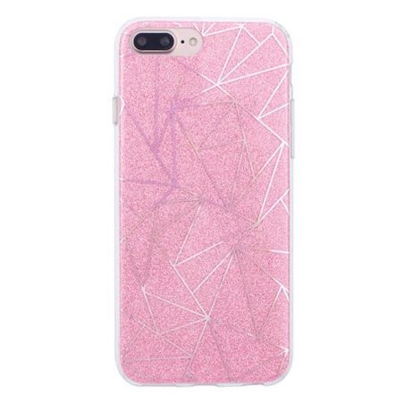 TPU Glitter and Geometric Shapes Case iPhone 8 Plus / iPhone 7 Plus  Covers et Cases iPhone 8 Plus - 1