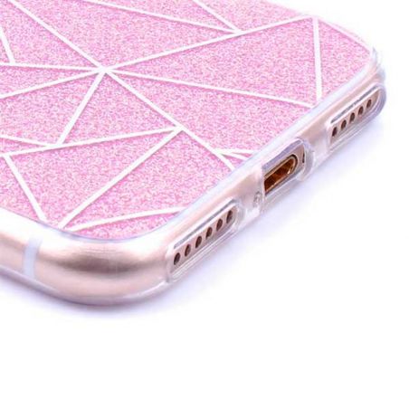 Achat Coque TPU paillettes et formes géométriques iPhone 8 Plus / iPhone 7 Plus COQ7P-123