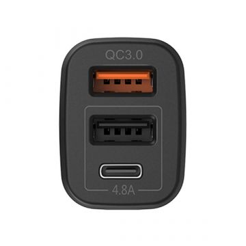 3-poorts sigarettenaansteker oplader (USB, Usb-C, USB Snel opladen) Hoco Autoaccessoires iPod Nano - 5