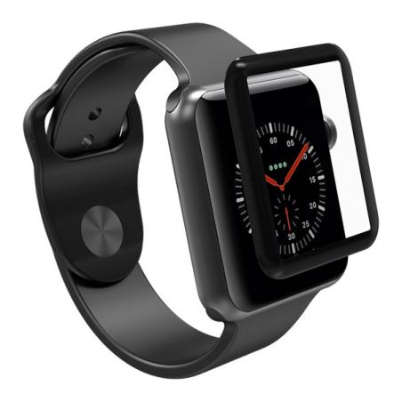 Volledig 3D-beschermingsfolie aan de voorkant gemaakt van Apple Watch 42 mm gehard glas