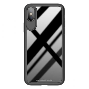 Achat Coque avec cadre en TPU et verre trempé pour iPhone X Xs COQXG-107