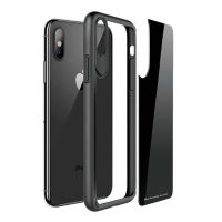 Achat Coque avec cadre en TPU et verre trempé pour iPhone X Xs COQXG-107