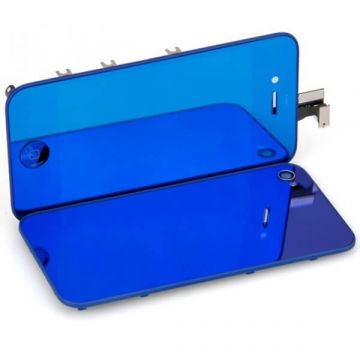 Achat Face arrière de remplacement iPhone 4S miroir Bleue IPH4S-205X