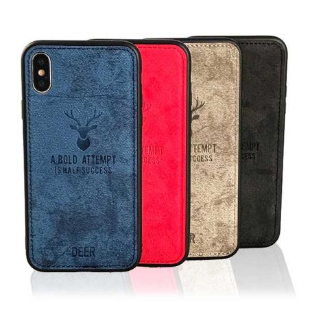 Achat Coque "Deer" effet cuir iPhone X Xs