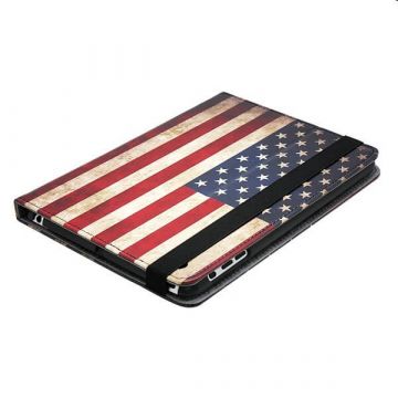 Stand Case in de Vintage Amerikaanse Vlag Kleuren iPad 2 & 3