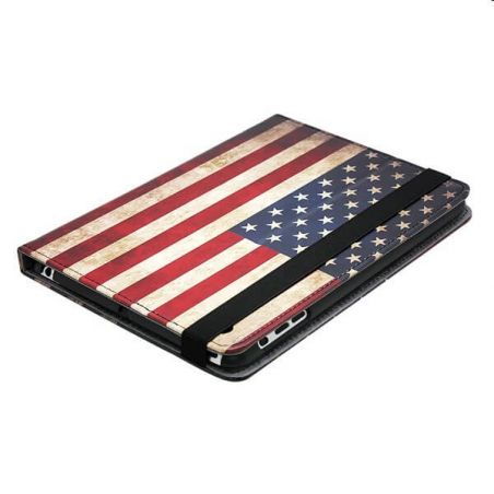 Stand Case in de Vintage Amerikaanse Vlag Kleuren iPad 2 & 3