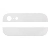 White Bottom and Top Glass Back Cover iPhone 5