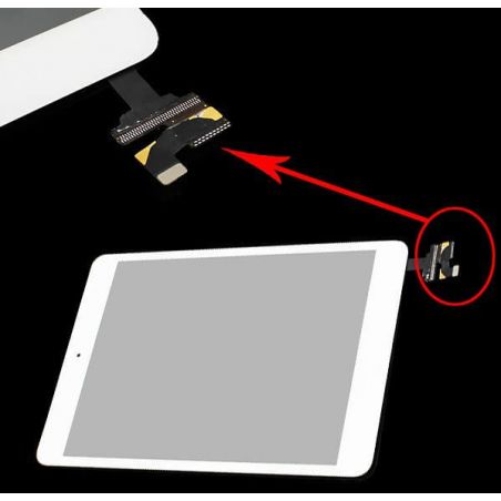 Touchscreen iPad Mini Wit zet IC-connector IC-connector IC-connector