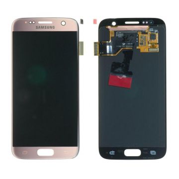Volledig roze scherm (officieel) voor Melkweg S7  Vertoningen - Onderdelen Galaxy S7 - 1