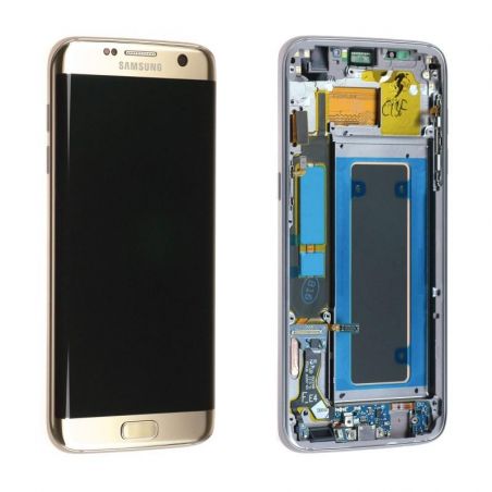 Volledig scherm goud (Officieel) voor Galaxy S7 Edge  Vertoningen - Onderdelen Galaxy S7 Edge - 1