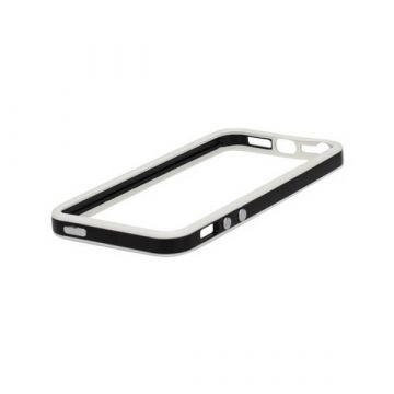 Bumper - Witte en zwarte rand in TPU IPhone 4 & 4S