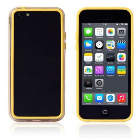 TPU Bumper Yellow and Transparent for iPhone 5C