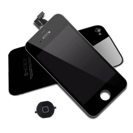 COMPLEET KIT is afkomstig van kwaliteit: Touchscreen Glas Digitizer & LCD Scherm & kader & kader & achterkant glas voor iPhone 4