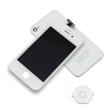 Achat KIT COMPLET qualité originale : Vitre tactile, écran LCD, châssis et vitre arrière pour iPhone 4S Blanc IPH4S-010