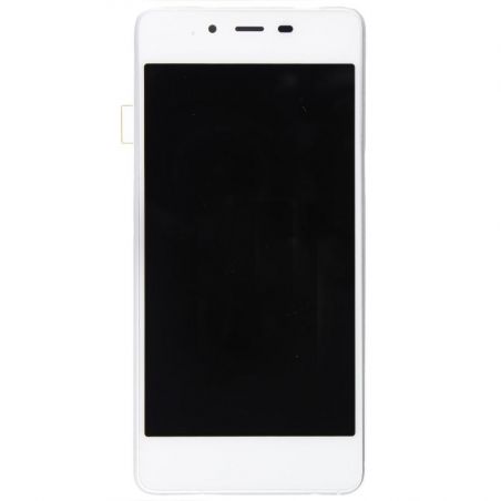 Complete White & Silver screen (LCD + Touch + Frame) (Official) - Wiko Highway Pure  Wiko Highway Pure - 3