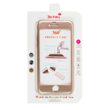 360° protective cover with iPhone 6/6S tempered glass film