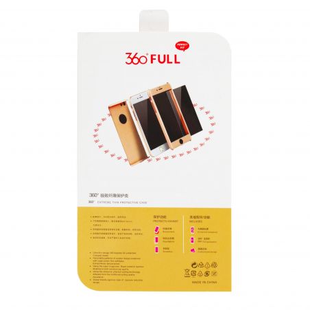 360° protective cover with iPhone 6/6S tempered glass film