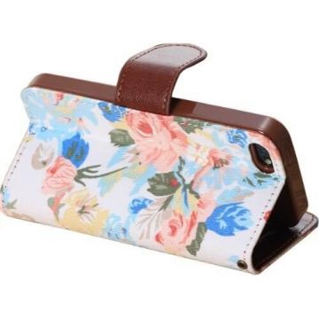 Achat Etui portefeuille Fleurs iPhone 5/5S/SE