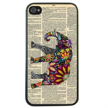 Elephant vintage book case iPhone 5/5S/SE hoesje  Toebehoren iPhone 5 - 1