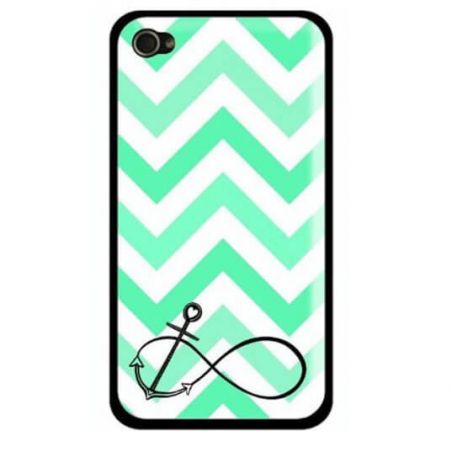 Achat Coque iPhone 5/5S/SE Navy Turquoise Ancre et chevrons COQ5X-262X