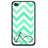 iPhone 5/5S/SE Navy Turkoois Turkoois Anker en chevronshell van de marinebasis