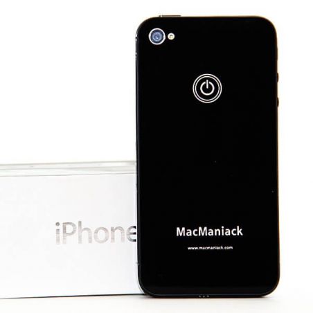 Achat Coque arrière Face de remplacement vitre MacManiack IPhone 4S Noir IPH4S-300X