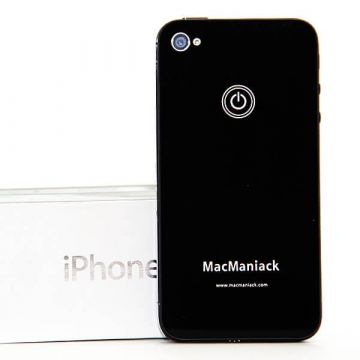 Achat coque arrière face de remplacement vitre MacManiack IPhone 4 Noir IPH4G-300X