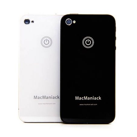 achterwand vervangend glas vervangend glas MacManiack IPhone 4 Zwart  Rugleuningen MacManiack iPhone 4 - 4