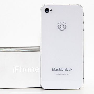 Achat coque arrière face de remplacement vitre MacManiack IPhone 4 Blanc IPH4G-301X