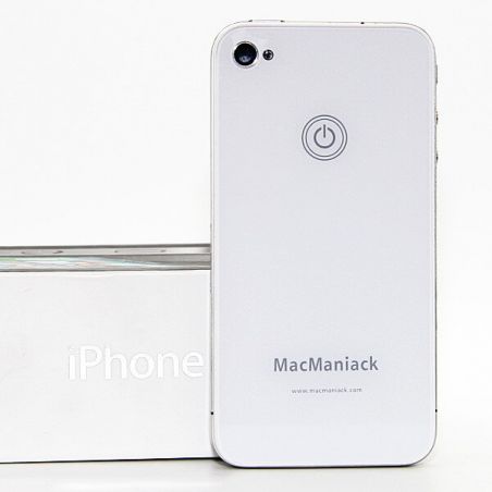 Achat coque arrière face de remplacement vitre MacManiack IPhone 4 Blanc IPH4G-301X