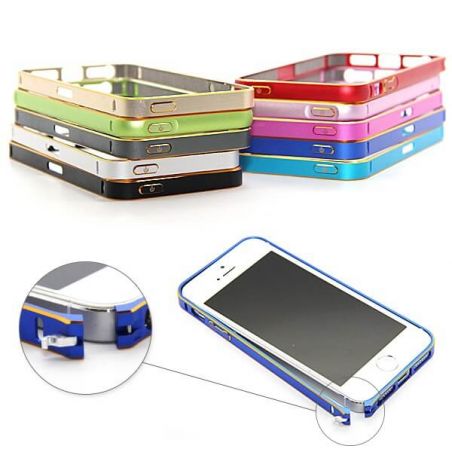 Ultra-dunne 0.7mm Aluminium Bumper gouden frame iPhone 5/5S/SE  Bumpers iPhone 5 - 1