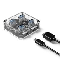 Achat Hub 4 USB 3.0 Transparent (modèle Carré) MH4U-U3