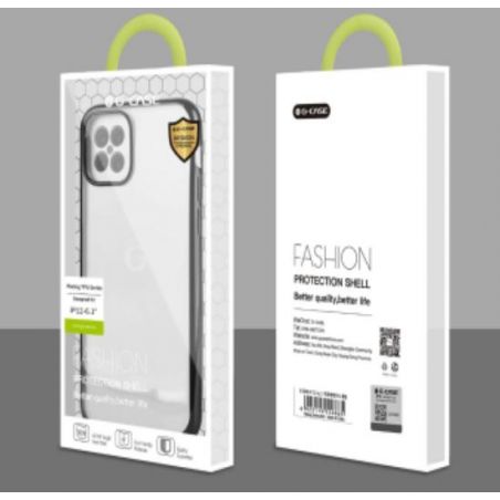 TPU glänzend transparentes Gehäuse + G-CASE Shiny Series Umriss - iPhone 12 Mini