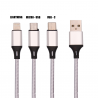 Câble Hoco 3 en 1 Lightning et Micro USB