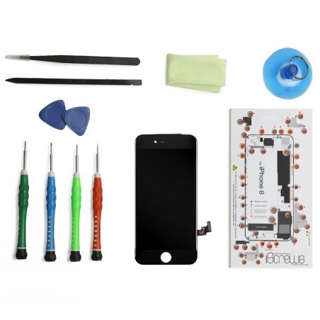 Achat Kit Ecran NOIR iPhone 8 (Compatible) + outils KR-IPH8G-042