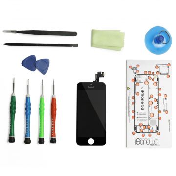 Achat Kit Ecran complet assemblé NOIR iPhone SE (Qualité Premium) + outils KR-IPHSE-017