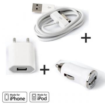 3 in 1 Ladegerät Pack IPhone 3G 3G 3GS 3GS 3GS 4 4 4S