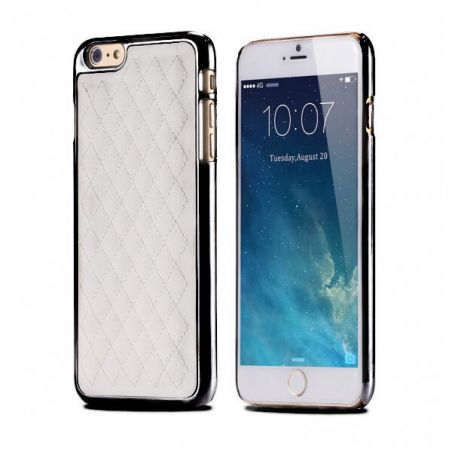 Achat Coque Rigide avec revêtement simili cuir matelassé iPhone 6 Plus